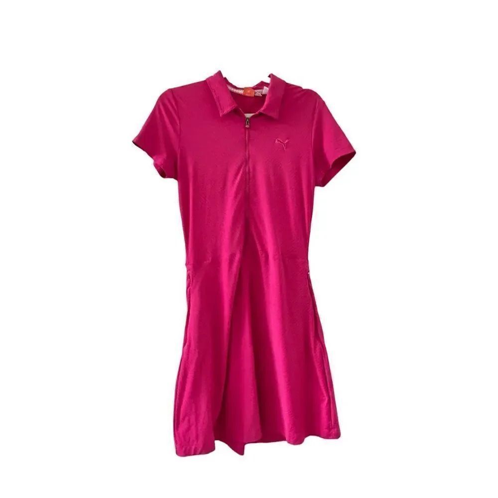 Puma Polo Dress Dry Cell Half Zip Tennis Women's Pink Small
